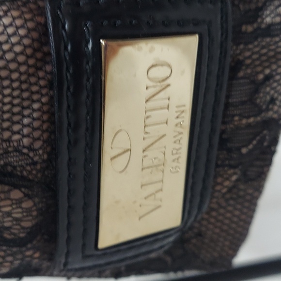 Valentino Garavani Black Lace Bow Shoulder Tote bag - Picture 3 of 9